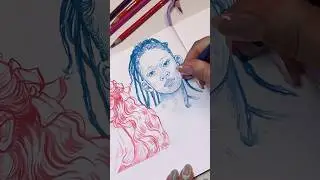 drawing a portrait in 1min 💙