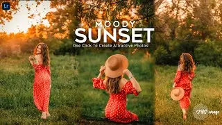 Fake sunset photo lightroom preset | sunset preset lightroom | moody sunset preset | free dng 2022