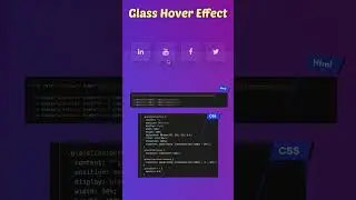 CSS Glass Icons Shiny Effect || CSS Hover Effect 