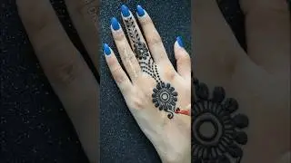 Floral back hand Mehndi Design 💙✨ #mehndi