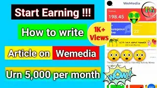 #Wemedia | How to Wright articles on wemedia | wemedia pa article kasa likha? 🔥🔥🔥