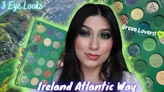 NOMAD COSMETICS IRELAND WILD ALANTIC WAY PALETTE REVIEW, SWATCHES, & 3 EYE LOOKS 🍀✨