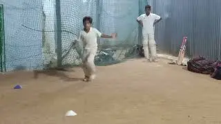 trishik doing fitness by wearing batting pads.