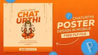 Ganesh Chaturthi Poster in Pixellab | Ganesh Chaturthi Banner Editing | Free Plp File