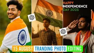 Trending photo editing 15 August independence Day chatGPT and face match 100% l ♥️ INDIA 