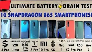 ULTIMATE Battery Life DRAIN TEST - 10 Snapdragon 865 Powered Smartphones!