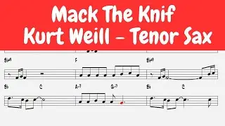 🔴 Mack The Knife   v2 Kurt Weill  Tenor Sax