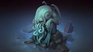 ISOMETRIC CTHULHU in Photoshop! Digital Drawing Process ● Sephiroth Art