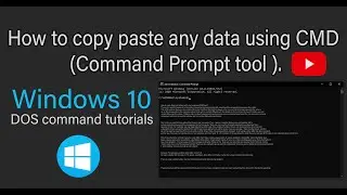 How to Copy Paste files using CMD tool Windows 10 | Advanced Windows 10 tutorials.