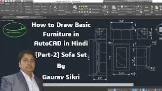 Sofa Set With Center Table How to Draw Basic Furniture in AutoCAD In Hindi. (PART-2)