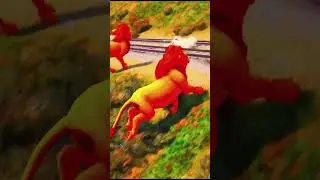 train collides with 100 Simba #shorts