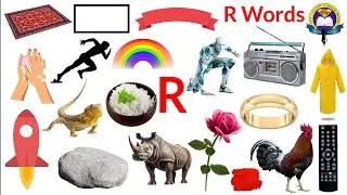 R Letter Words | Vocabulary Words With R | English Vocabular | Rat | Red | Rose | Rabbit | Robot