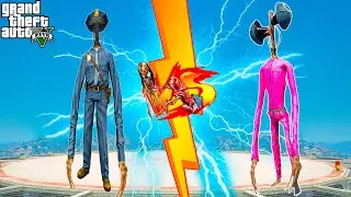 SCP Сиреноголовый полицейский остановил Сиреноголового охранника из Sqiud Game в ГТА 5. Обзор SCP.
