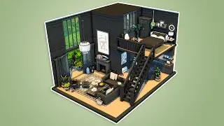 Fancy Black Loft 🍷 The Sims 4 Speed Build | CC