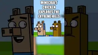 When a Minecraft chicken explores the extreme hills biome 