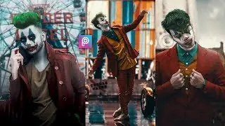 PicsArt Joker Face Concept Photo Editing Tutorial in picsart Step by Step in Hindi - Joker Editing