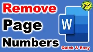 How to remove  page numbers from  a Microsoft Word document