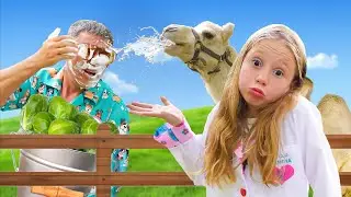 Nastya nadir hayvanlar için Dadı olarak çalışmaya çalışıyor