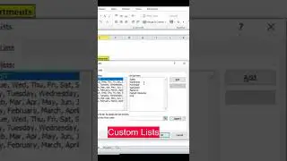 New Custom List in Excel