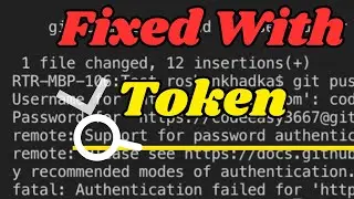 Support for password authentication was removed on August 13, 2021