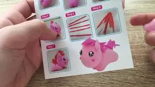 Лепим единорога из воздушного пластилина🦊🦄😊