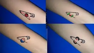 simple tattoo ideas with safety pin/tattoo making at home/simple tattoo