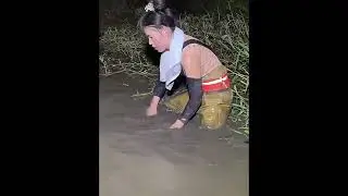 池塘里捉鳝鱼第8天