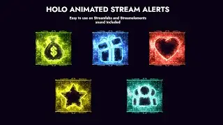 Holo Animated Stream Alerts. Animated Twitch Stream Alerts