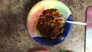MRE Emergency Meal: Pasta with Garden Vegetables and Tomato Sauce