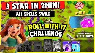 All Spells Swag | Easily 3 Star Just Roll With It Challenge (Clash of Clans)