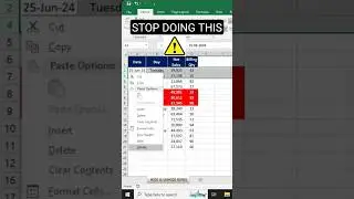 Shortcut to Hide and Unhide Rows In Excel #exceltricks