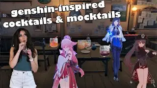 GENSHIN COCKTAILS AND MOCKTAILS inspired by yae miko, hu tao, and yelan || Genshin Impact Drinks IRL