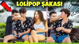LOLIPOP LICKING JOKE WITH THE GIRL !!( Street camera prank )!!