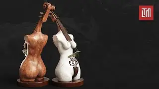 TLTM - Music Girl Sculpture for ArchViz & Videogames