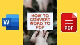 How to convert WORD to PDF file