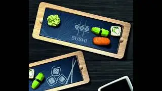 Personalised SUSHI Bamboo Slate Rectangle Service Board Platter Plate