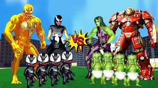 FAMILY VENOM GOLDEN VS FAMILY HULKBUSTER | LIVE ACTION STORY