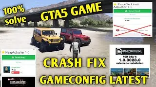 GTA5 GAME CRASH FIX GAMECONFIG LATEST VERSION || SCRIPT HOOK V AFTER GAME CRASH