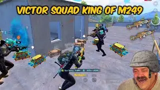 VICTOR SQUAD FULL M249 HEART ATTACK 😂😈 PUBG FUNNY MOMMENTS & BGMI
