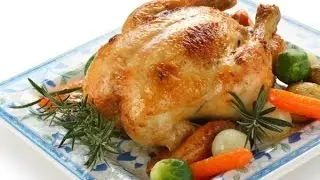 Курица с овощами печеная в духовке.