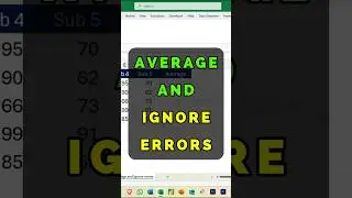 Ignore errors and Calculate Average in Excel