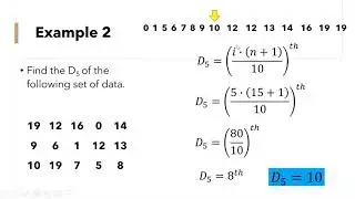 Decile for ungrouped data
