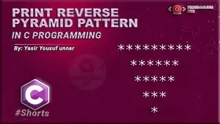 Print Reverse Pyramid Pattern in C Programming | 