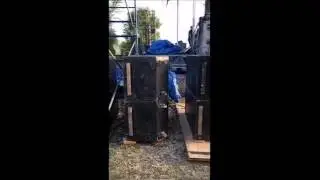 End fire subwoofer array at Rocking The Red 2016