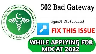 How to fix this error while applying for MDCAT 2022