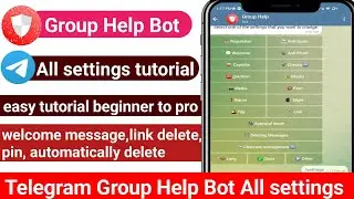 group help bot tutorial | telegram group help bot | telegram group help bot welcome message