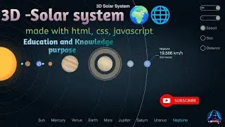 3D🚀 Solar System | Made with HTML, CSS & JavaScript 🌌