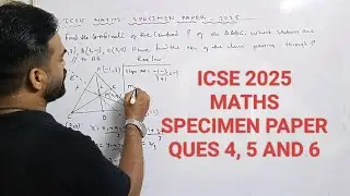 icse maths specimen paper 2025 solution, icse mathematics specimen question paper solved 2025