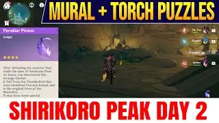 Shirikoro Peak Tsurumi Island  | Star Shaped Gem | Torch Puzzles (Day 2) [Genshin Impact Guides]