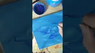 Splash acrílico sobre madera